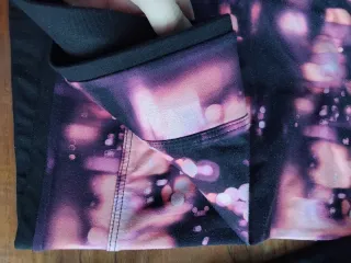 Pack 2 leggings morado y negro