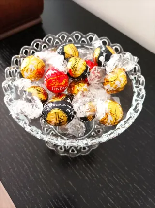 Centro de mesa o frutero de cristal