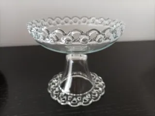 Centro de mesa o frutero de cristal