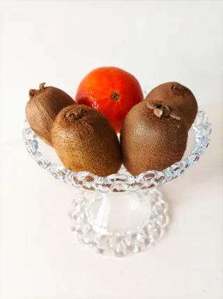 Centro de mesa o frutero de cristal