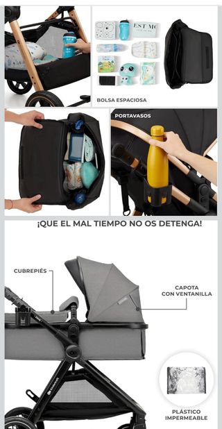 Carrito Kinderkraft ESME 3 en 1 (6 meses uso)