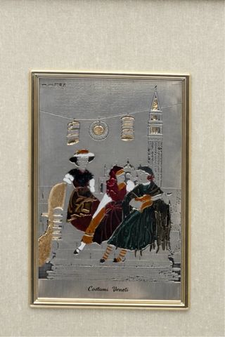 Quadro Lastra Argento Costumi Veneti Venezia