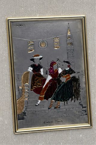 Quadro Lastra Argento Costumi Veneti Venezia