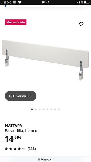 Barandilla de protección NATTAPA blanca