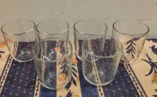 Set 6 Bicchieri Vetro + 1 Omaggio