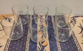 Set 6 Bicchieri Vetro + 1 Omaggio