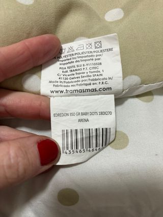 Edredón Cama 80-90 Beige y Blanco