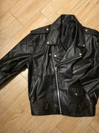 Chiodo vera pelle vintage tg M