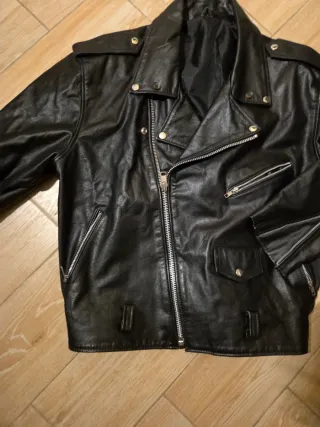 Chiodo vera pelle vintage tg M