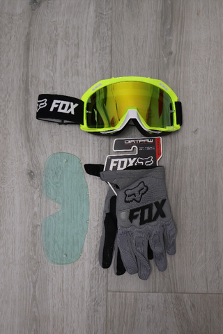 Pack FOX: Gafas + Guantes + Lente Extra 135