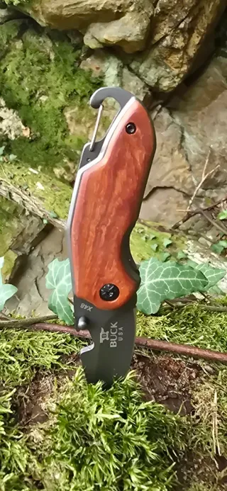 Navaja Buck USA acero y madera