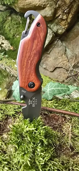 Navaja Buck USA acero y madera