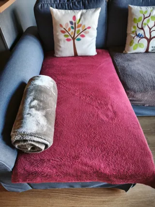 Sofá chaise longue azul