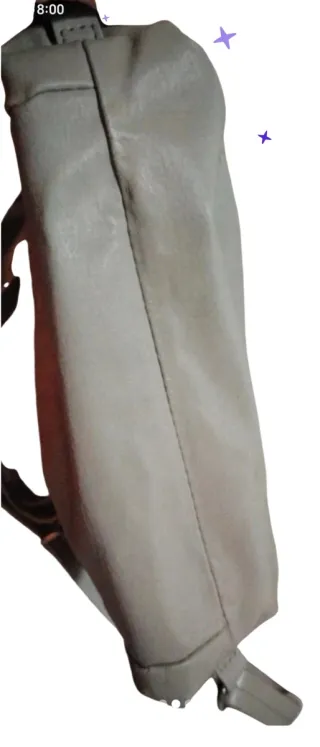 Mochila Slang Piel Gris Auténtica