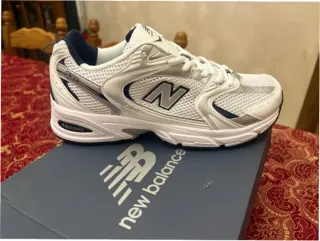 New Balance 530 Talla 40 Blanco Plata Marino
