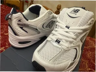 New Balance 530 Talla 40 Blanco Plata Marino