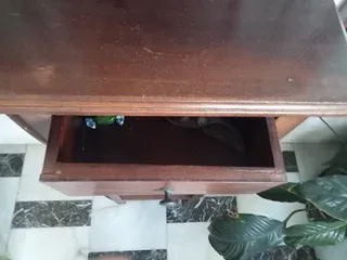 Mueble de entrada madera y cristal