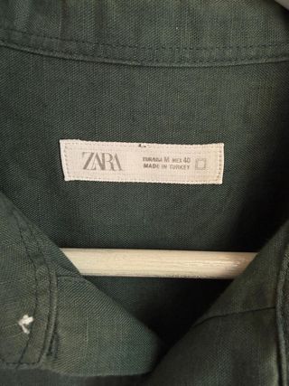 Camicia Zara Uomo Verde Taglia M
