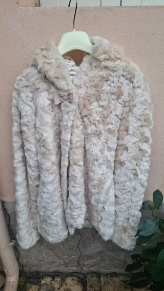 Pellicciotto Benetton 11-12 anni beige
