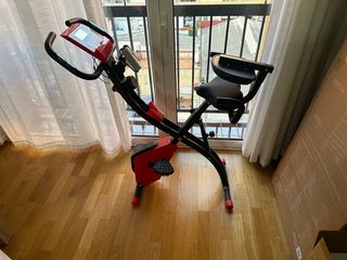 Bicicleta Estática Plegable Roja