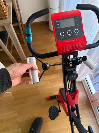 Bicicleta Estática Plegable Roja