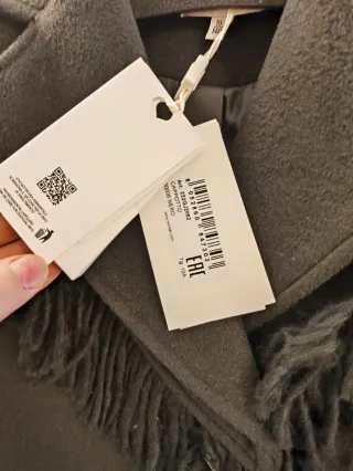 Cappotto Twinset nero con frange 10 anni