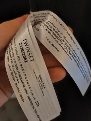 Cappotto Twinset nero con frange 10 anni