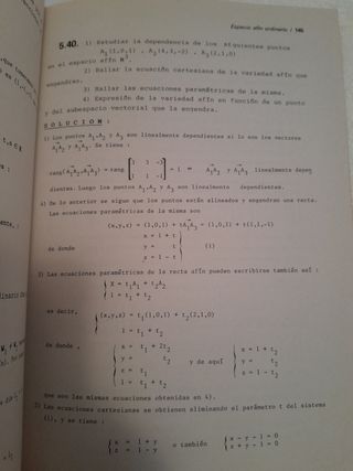Problemas de álgebra Geometría afín y euclidea