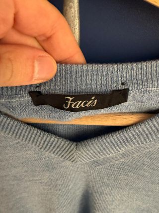 Maglioncino lana merino extra fine blu 2XL