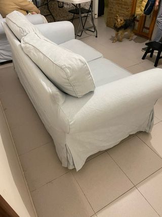 Sofá Ikea 2 Plazas Tela Azul