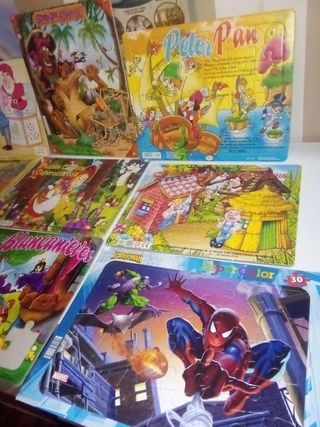 Lote 9 Puzzles Cuentos y Series Infantiles