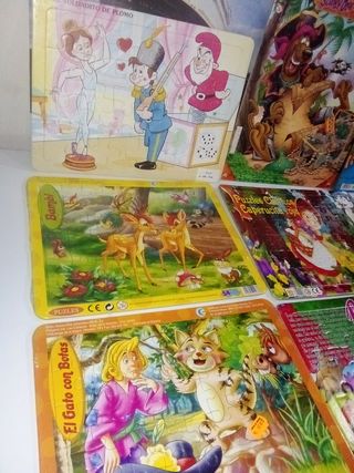 Lote 9 Puzzles Cuentos y Series Infantiles