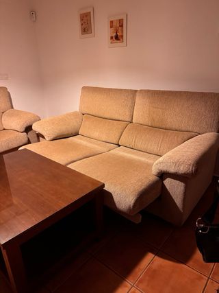 Conjunto Sofás 3+2 Tela Beige