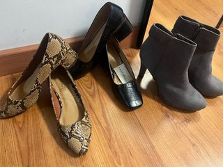 Zapatos Marypaz Beige y Negro Talla 37