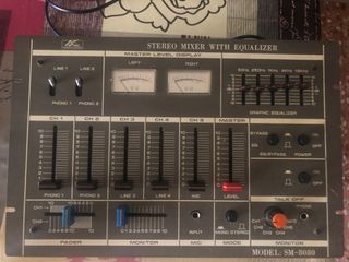 Mesa de Mezclas AC Stereo Mixer SM-8080