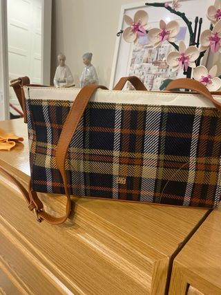 Bolso Gloria Ortiz Cuadros Marrón Multicolor