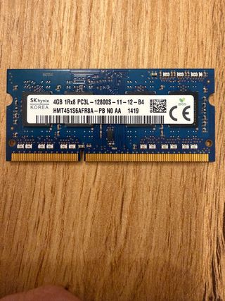 Memoria RAM SK hynix 4GB DDR3L PC3L-12800S