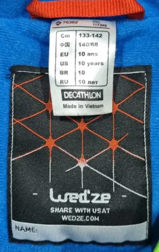 Completo neve Wed'ze taglia 10 anni