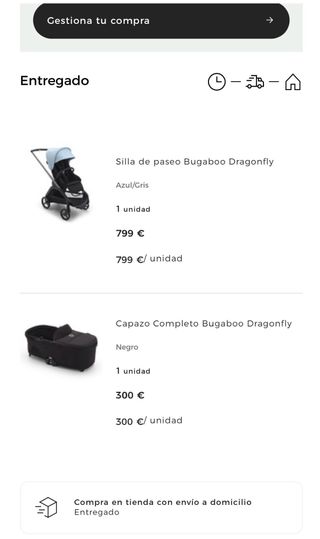 Bugaboo Dragonfly capazo y silla