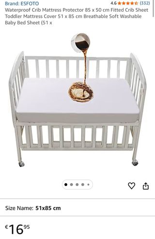 Cuna colecho Kinderkraft Beige + protector colchon