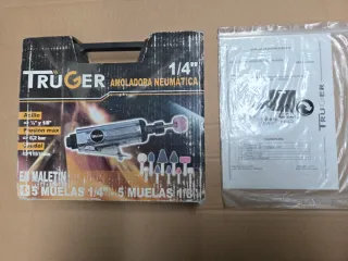 Amoladora Neumática Truger 1/4 con Maletín