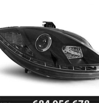 Faros delanteros para Seat Leon 2 05-09 DRL Fondo