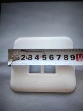 Tapa enchufe doble blanca antigua9,5/8 cm