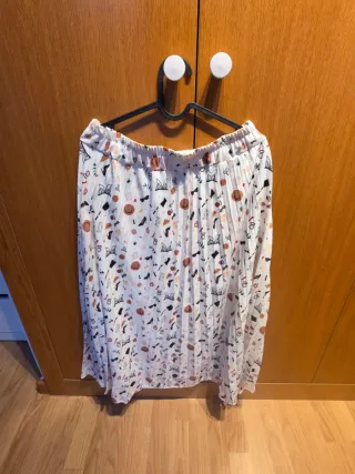 Falda plisada estampada mujer talla única