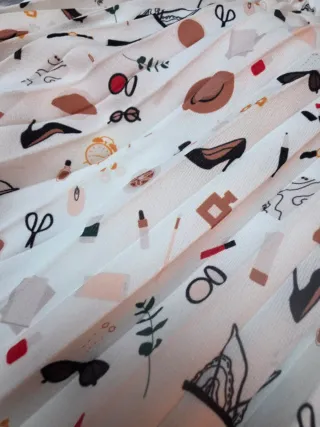 Falda plisada estampada mujer talla única