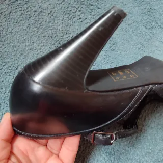 Zapatos tacón piel negros Talla 40 estilo vintage