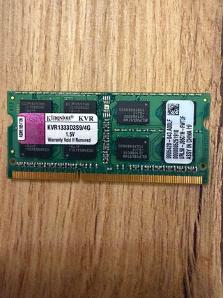 Memoria RAM Kingston KVR1333D3S9/4G 4GB DDR3