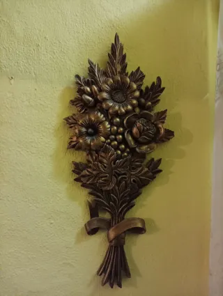 Cuadro paisaje río y puente