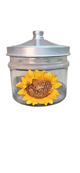Porta biscotti con girasole