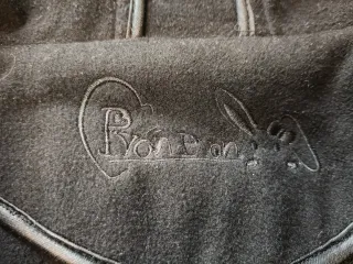 Abrigo largo negro reversible